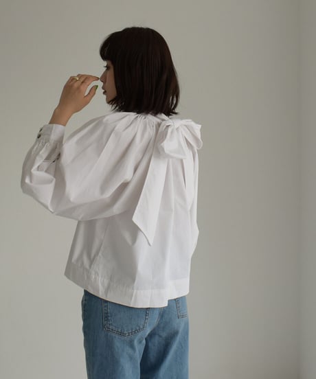 Bowtie Neck Volume Blouse t1911-180