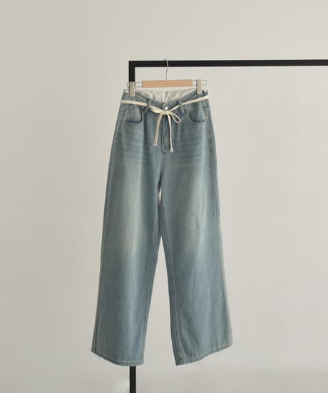 String Belt Denim Pants bo2000-157