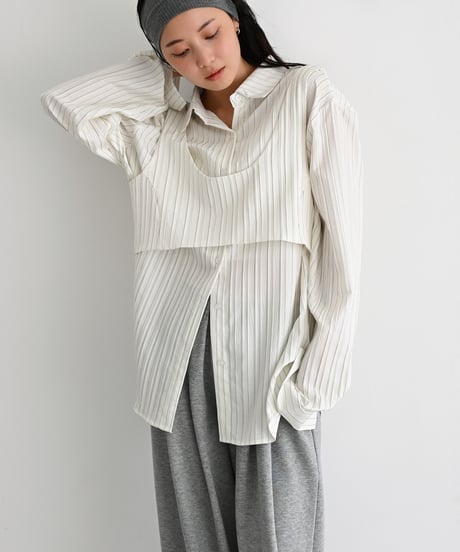 Stripe Bustier Shirt t1911-516