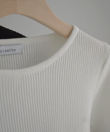 Compact Rib Knit Tops t1911-378