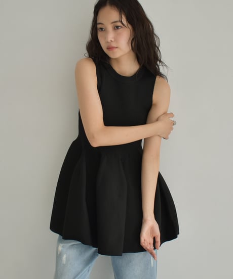 Peplum Knit Tops t1911-401