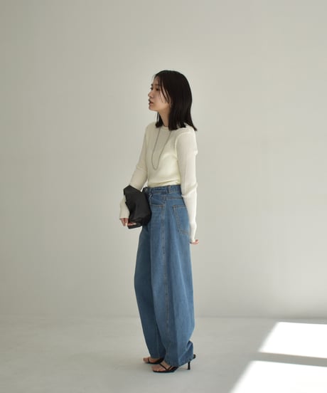 Back Design Rib Knit Tops t1911-177