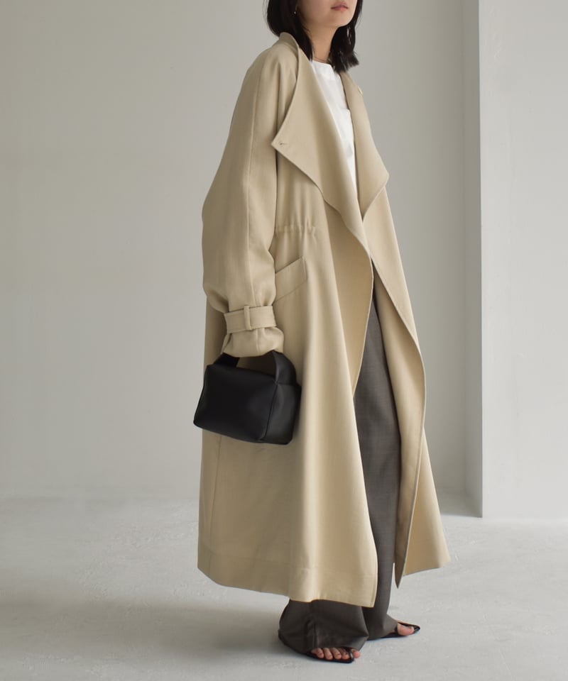 cizatto Drawstring Spring Long Coat cizatto Drawstring Spring Long Coat