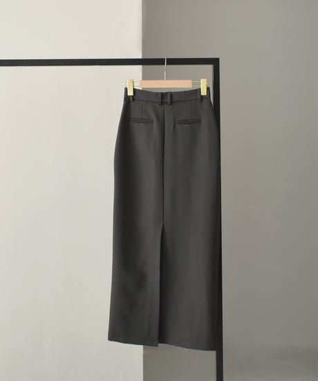 I Line Long Skirt (Gray) bo2000-141
