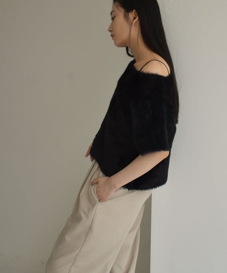 Shaggy Cropped Tops t1911-217