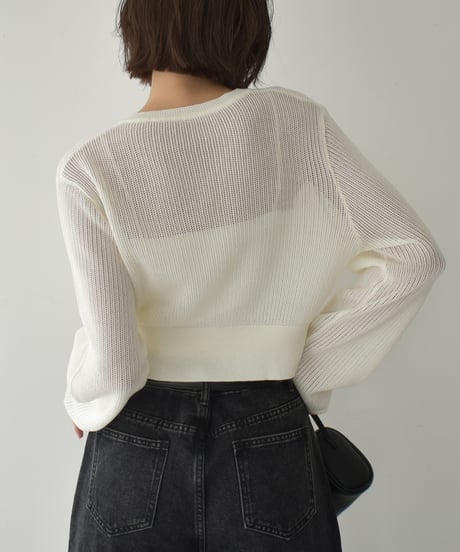 Mesh Knit Cardigan t1911-436