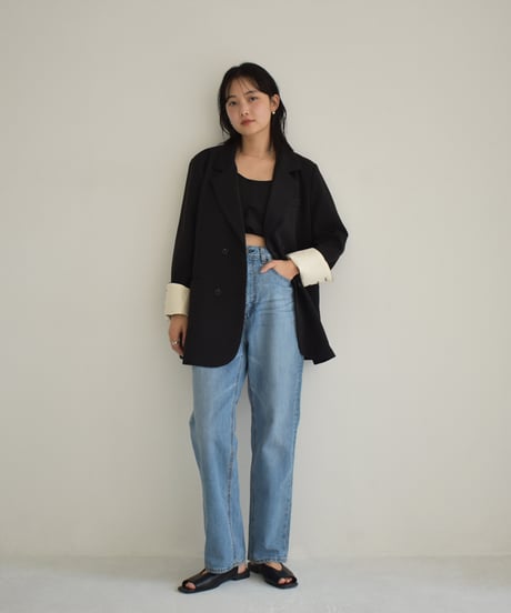 Loose Double Breasted Jacket t1911-254