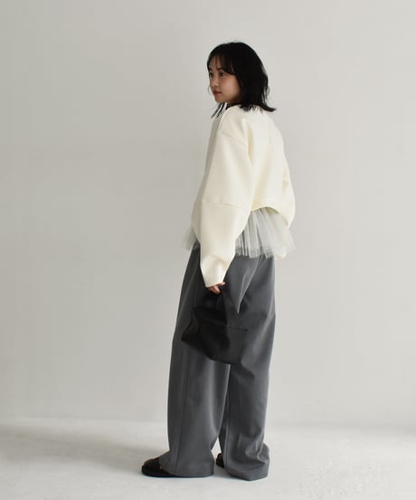 Tulle Hem Sweat Pullover t1911-255