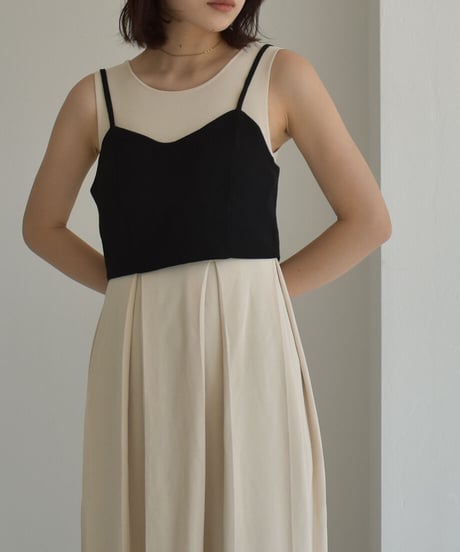 Back Zip Camisole（Black）【セットアップ着用可能】 t1911-181