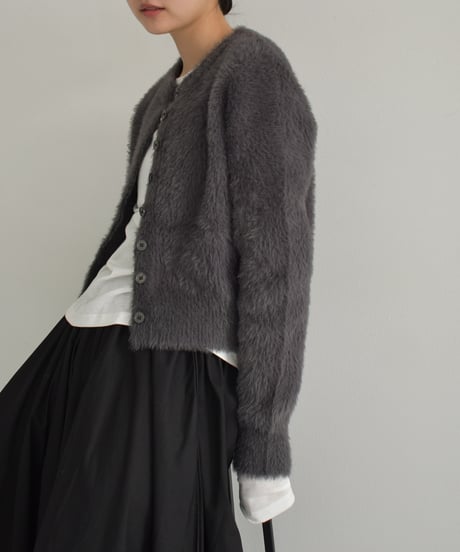 Shaggy Short Knit Cardigan t1911-311