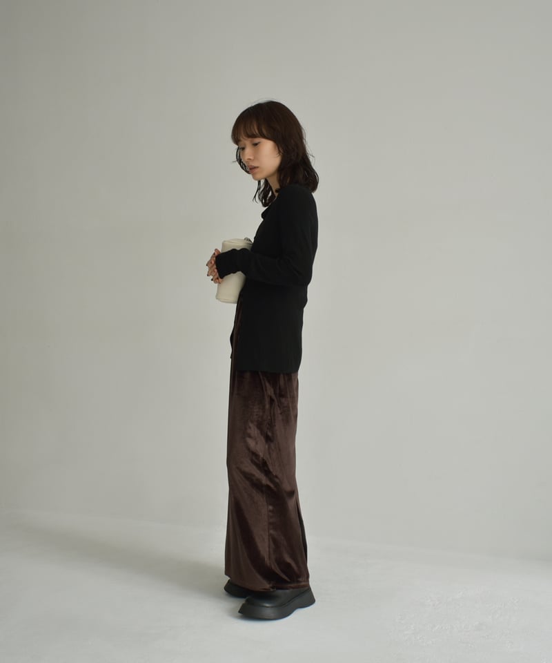 Velor Highwaist Pencil Skirt bo2000-129 | cizatto