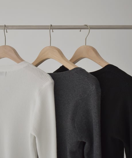 Design Sleeve Rib Knit Tops t1911-354