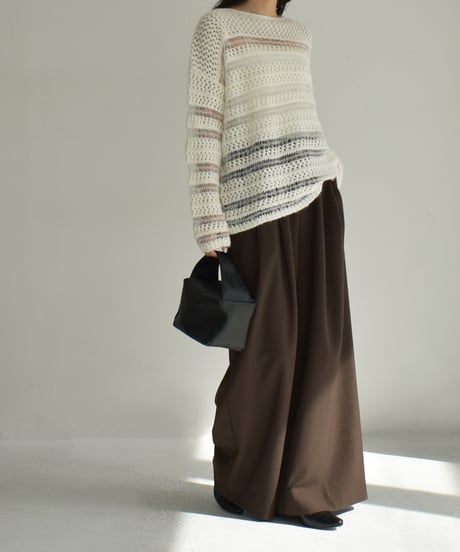 Spangle Mesh Panel Knit t1911-329