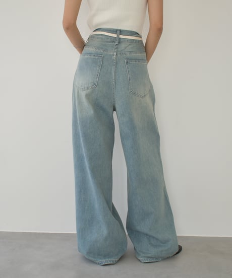 String Belt Denim Pants bo2000-157