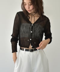 Sheer Rib Knit Cardigan t1911-386
