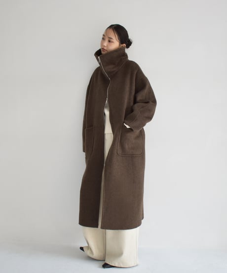 Doublezip Wool Long Coat
