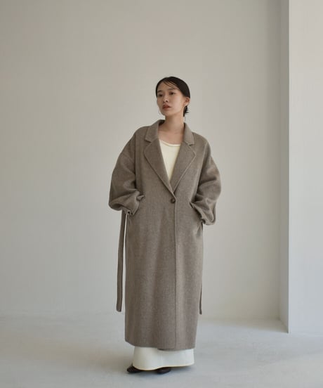 Cocoon Sleeve Wool Long Coat（Mocha）