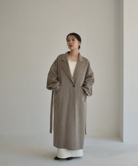 Cocoon Sleeve Wool Long Coat（Mocha）c1911-34
