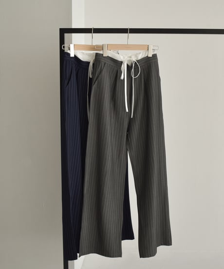 Double Waist Stripe Tuck Pants bo2000-116
