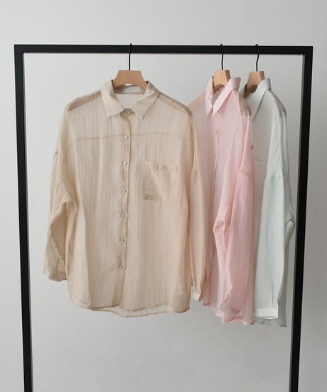Sheer Palecolor Shirt t1911-74