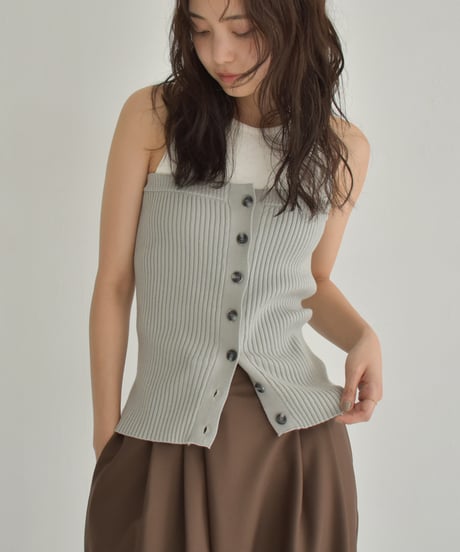 Rib Knit Baretop t1911-375