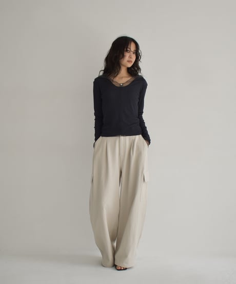 Tulle Layered Rib Tops t1911-438