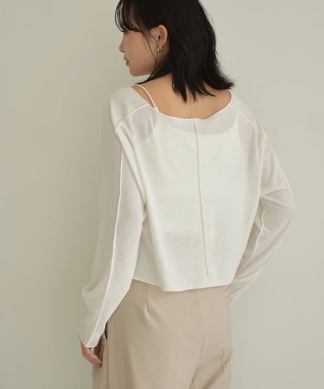 Cropped Sheer Tops t1911-250