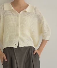 Mesh Knit Polo Cardigan t1911-304
