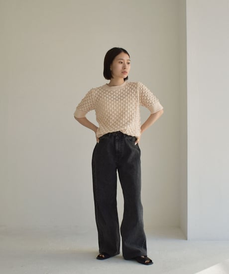 Short Sleeve Knit Tops t1911-216