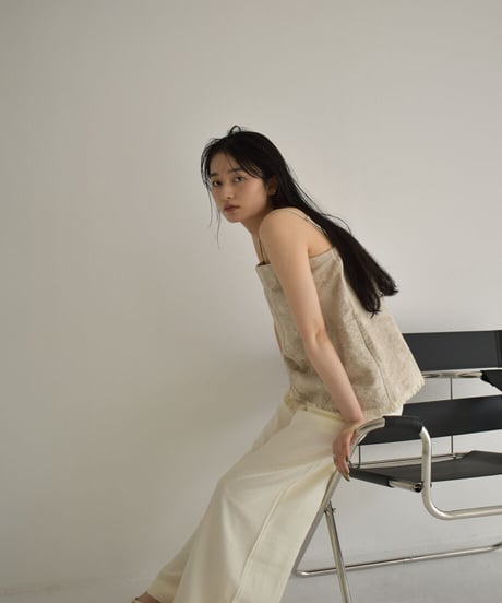 Cottonlinen Jacquard Camisole【セットアップ着用可能】 t1911-203