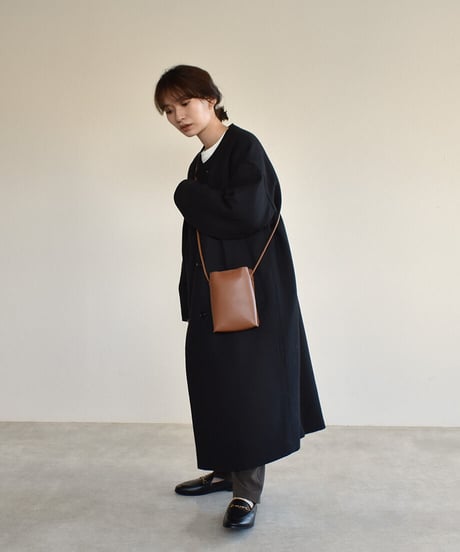 Boa Collar Wool Coat（Black）c1911-12