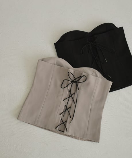 Back Lace Up Bustier【セットアップ着用可能】 0202004437