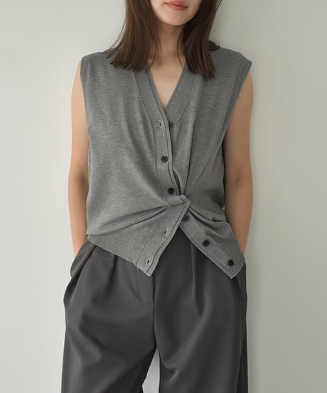2way Silhouette Knit Vest t1911-417