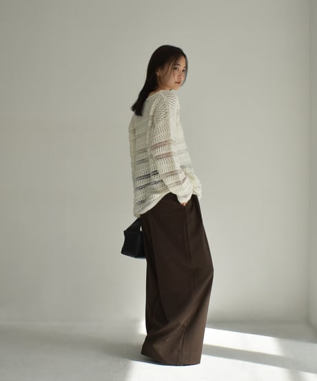 Spangle Mesh Panel Knit t1911-329