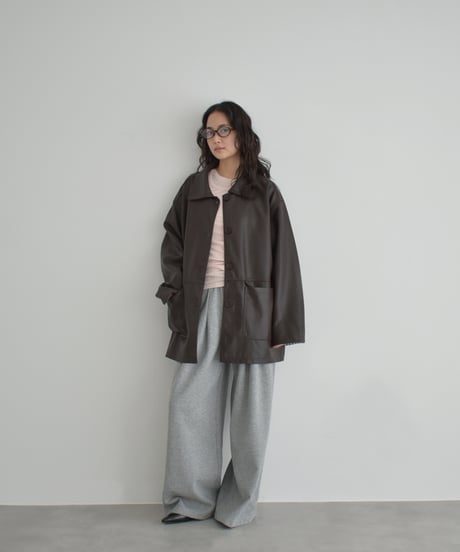 Fake Leather Over Jacket t1911-498