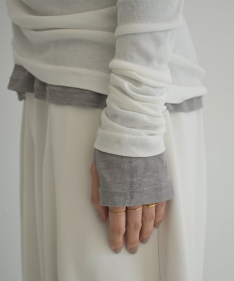 Finger Hole Sheer Tops t1911-343
