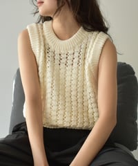 Lace Line Knit Vest t1911-495