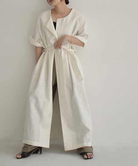 【STUDIO ENUL】Linen Gown Dress 400003