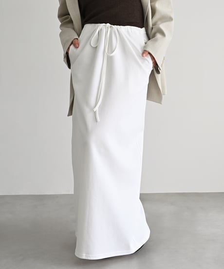 Drawstring Narrow Long Skirt bo2000-190