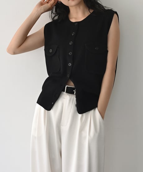Pocket Knit Vest t1911-527