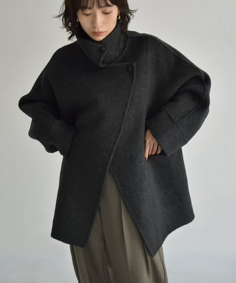 Stand Collar Midi Wool Coat c1911-61