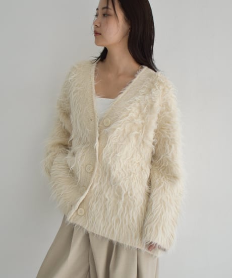 Hairy Shaggy Knit Cardigan t1911-314
