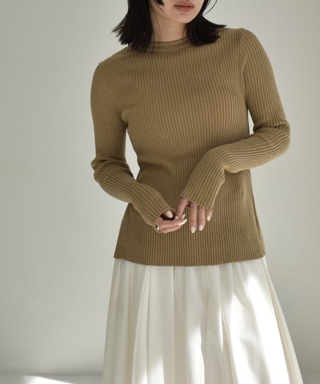 Back Design Rib Knit Tops t1911-177