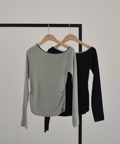 Bicolor One Shoulder Tops t1911-452