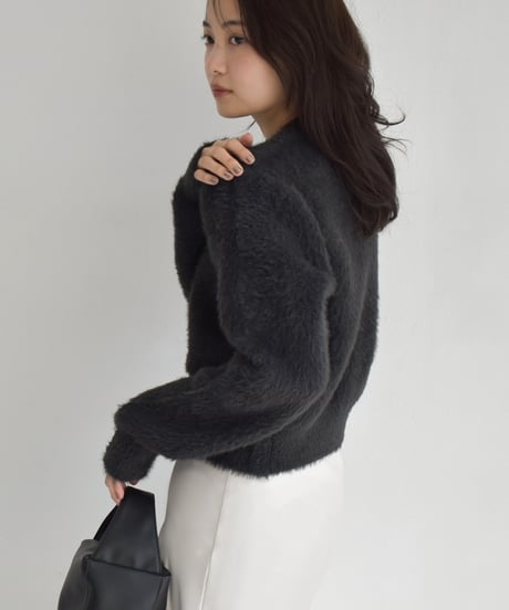 Shaggy Short Knit Cardigan