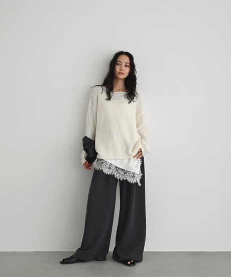 【Pre Order】Ecruのみ 7月下旬入荷分 予約販売  Satin Lace Camisole Tops t1911-506