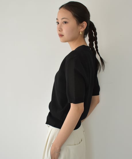 Half Sleeve Mesh Knit Cardigan t1911-387