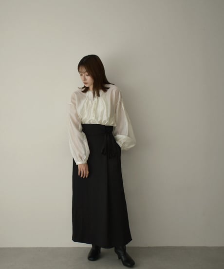 Sheer Tuck Blouse t1911-134
