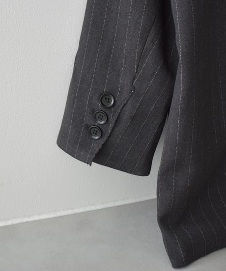 Over Size Stripe Jacket (Dark gray）t1911-517