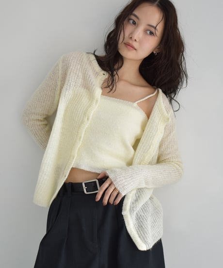 2piece Sheer Knit Cardigan t1911-344